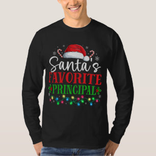Santa's Favourite Teacher Christmas Santa Claus tr T-Shirt