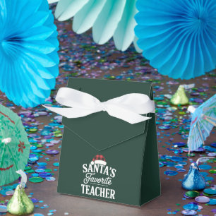 Santa's Favourite Teacher Christmas Teach Students Favor Box