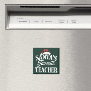 Santa's Favourite Teacher Christmas Teach Students Magnet