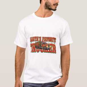 Santa's Favourite Trucker Christmas T-Shirt