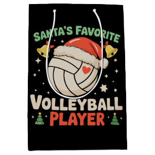 Santa's Favourite Volleyball Player Christmas Xmas Medium Gift Bag