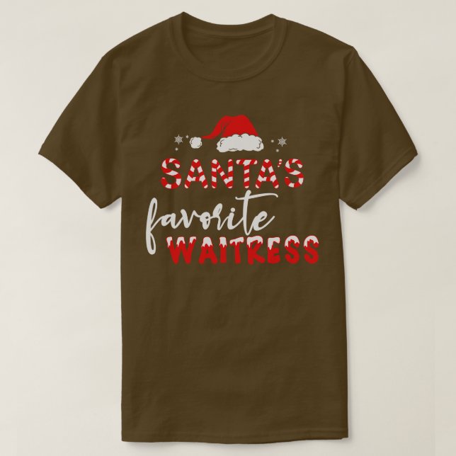 Santas Favourite waitress T-Shirt (Design Front)