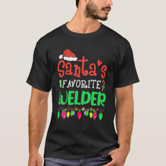 Santa's Favourite Welder Christmas Santa Claus T-Shirt
