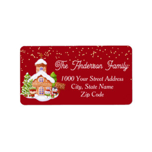Santa's Friends Return Address Label