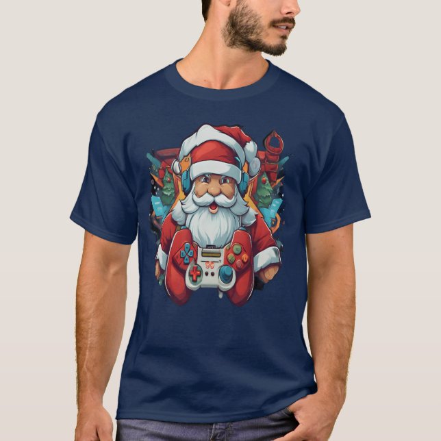Santas Gaming Adventure funny girl T-Shirt (Front)