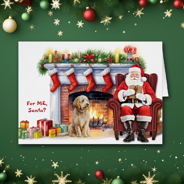 Santa's Gift Goldendoodle Dog Christmas (Creator Uploaded)