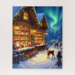 Santa's Gift Shop with Reindeer Jigsaw Puzzle