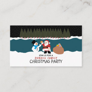 Santa's gift to Snowman, Festive Invitation