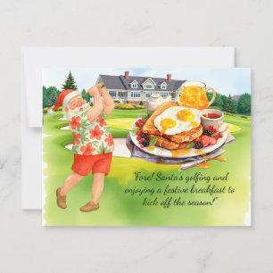Santa's Golfing & Festive Breakfast for Club House Postcard