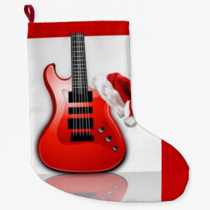 santas guitar christmas stocking