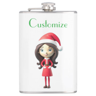 Santa's Happy Helper Thunder_Cove Hip Flask