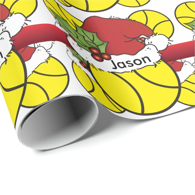 Santa's Hat Christmas Tennis Balls | DIY Name Wrapping Paper (Roll Corner)