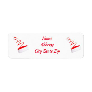 **SANTA'S HAT** RETURN ADDRESS LABELS