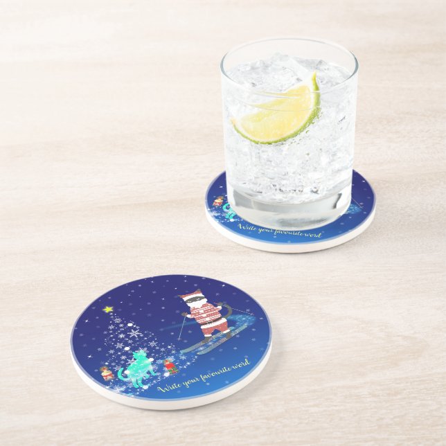 Santa's Heart-Warming Night Coaster (Side)