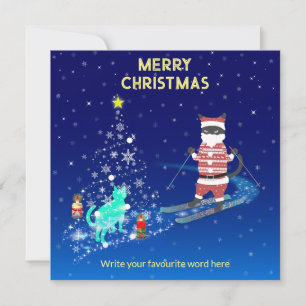 Santa's Heart-Warming Night Flat Card
