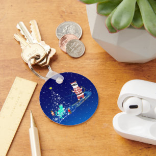 Santa's Heart-Warming Night Keychain