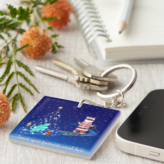 Santa's Heart-Warming Night Keychain (Front Right)