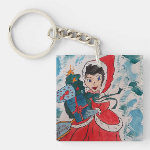 Santa's Helper Christmas Keychain