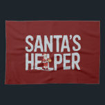 Santa's Helper Christmas Kitchen Towel<br><div class="desc">Santa's Helper Christmas</div>