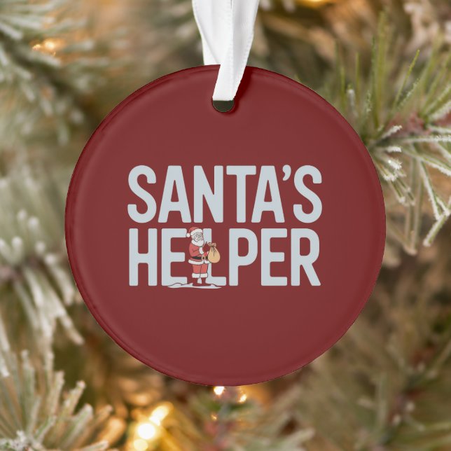 Santa's Helper Christmas Ornament (Tree)