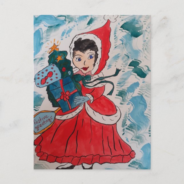 Santa's Helper Christmas Postcard (Front)