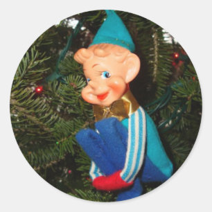 Santa's Helper Classic Round Sticker