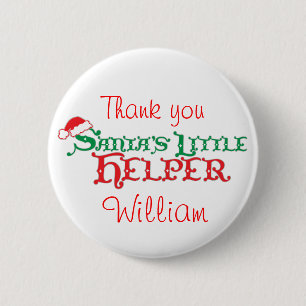 Santa's helper colourful christmas button/badge 2 inch round button