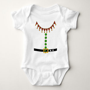 Santa's Helper Elf Costume Baby Bodysuit