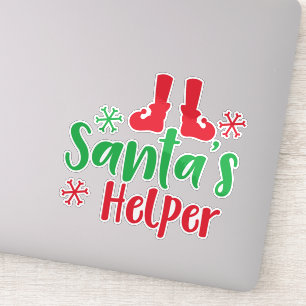 Santa's Helper, Elf Shoes, Snowflakes, Christmas