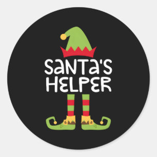 Santa'S Helper Elves Classic Round Sticker
