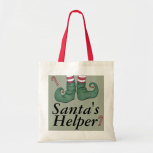 Santa's Helper Holiday Elf Tote Bag