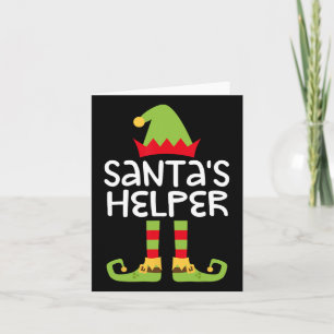 Santa's Helper Matching Christmas Elves Card