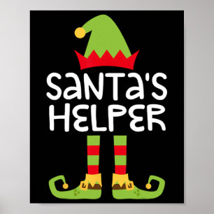 Santa's Helper Matching Christmas Elves Poster