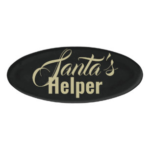 Santa's Helper Personalized  Name Tag