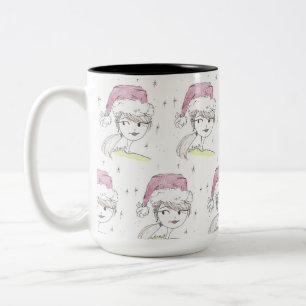 Santa's helper Two-Tone coffee mug