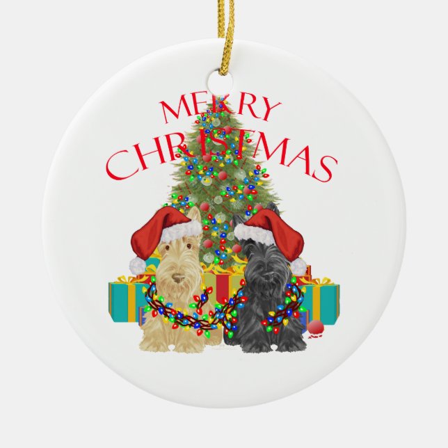 Santa's Helpers Ceramic Ornament (Front)