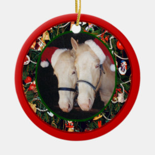 Santa's Helpers Ceramic Ornament