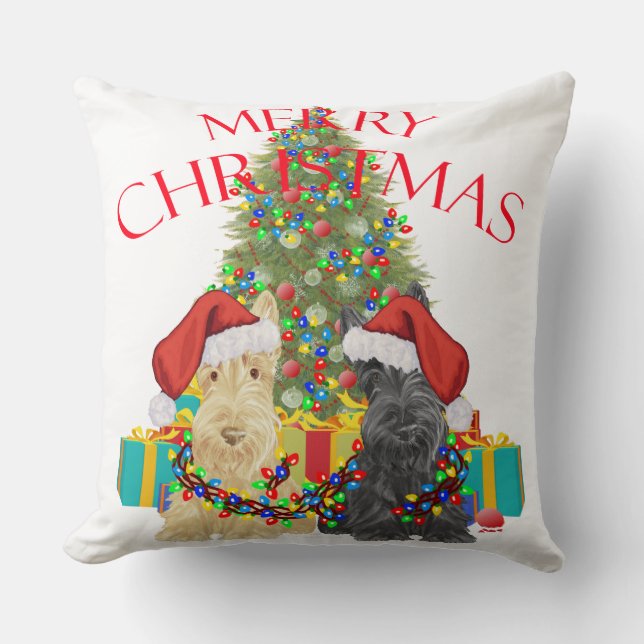 Santas Helpers Throw Pillow (Front)