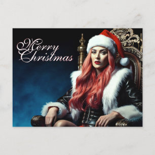 Santa's hottest sister - Merry Xmas 03122024_0011 Holiday Postcard
