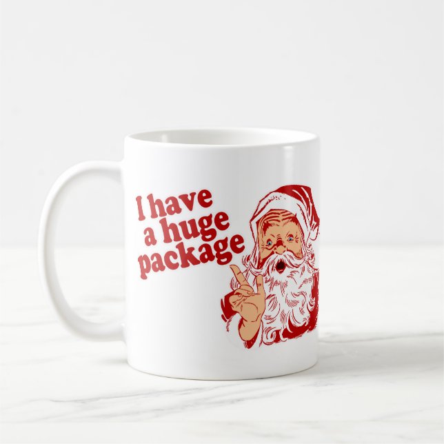 Santas Huge Package Coffee Mug (Left)