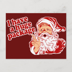 Santas Huge Package Holiday Postcard