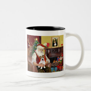 Santa's Jack Russell Terrier PUP Two-Tone Coffee Mug