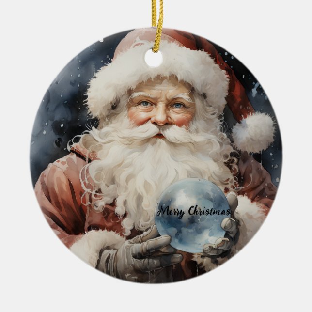 🎅 Santa's Jolly Glow Ornament 🎅 (Front)