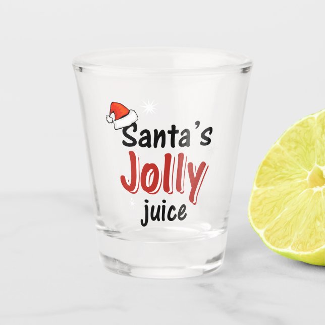 Santa's Jolly Juice Christmas Cheer Shot Glass (Front)