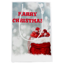 "Santa's Joyful Delivery: Merry Christmas Gift Bag