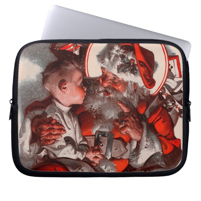 Santa's Lap Laptop Sleeve (Front)