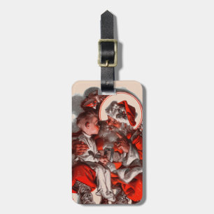 Santa's Lap Luggage Tag