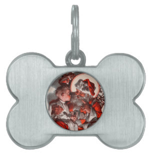 Santa's Lap Pet ID Tag