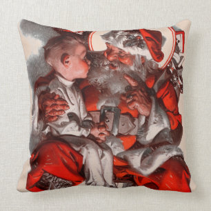 Santa's Lap Throw Pillow