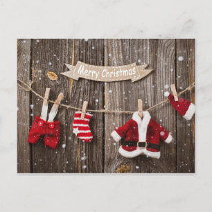 Santa's Laundry Holiday Postcard